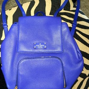 Kate Spade Royal Blue Leather Backpack